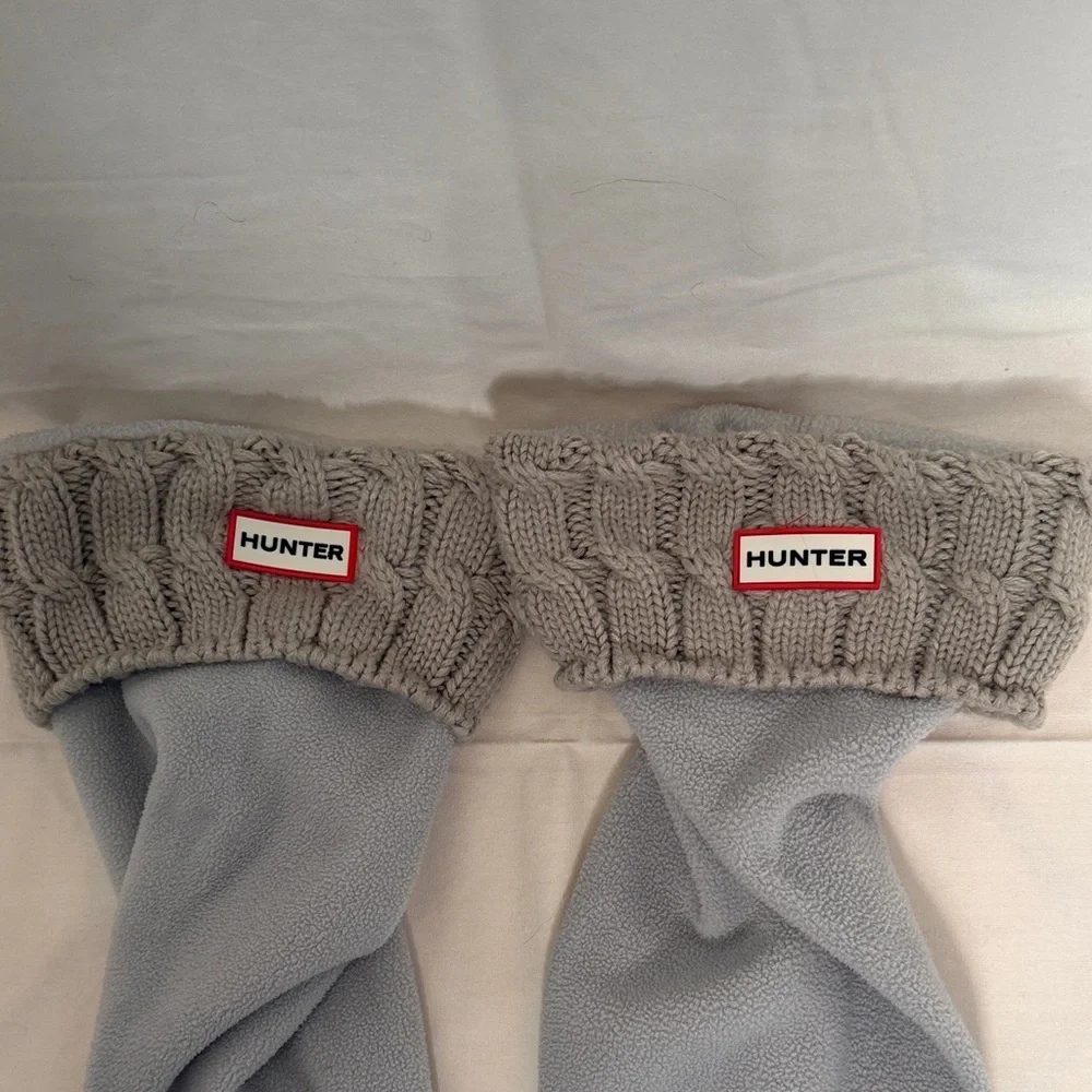 Hunter Boot Beige Cable Knit Tall Boot Liners - Picture 2 of 3